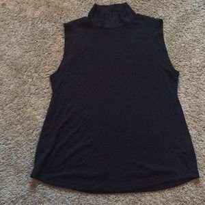Sleeveless turtleneck XL black